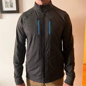 Lululemon Men’s Medium Zip Up Hoodie - Grey and Blue Trim